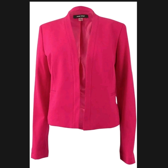 Nine West Women's Solid Ponte Kiss Front Jacket 10 - Picture 1 of 10